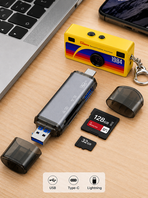 KART OKUYUCU - Akıllı Telefon ve Bilgisayar Uyumlu Micro SD- TF - SD Kart USB Okuyucu